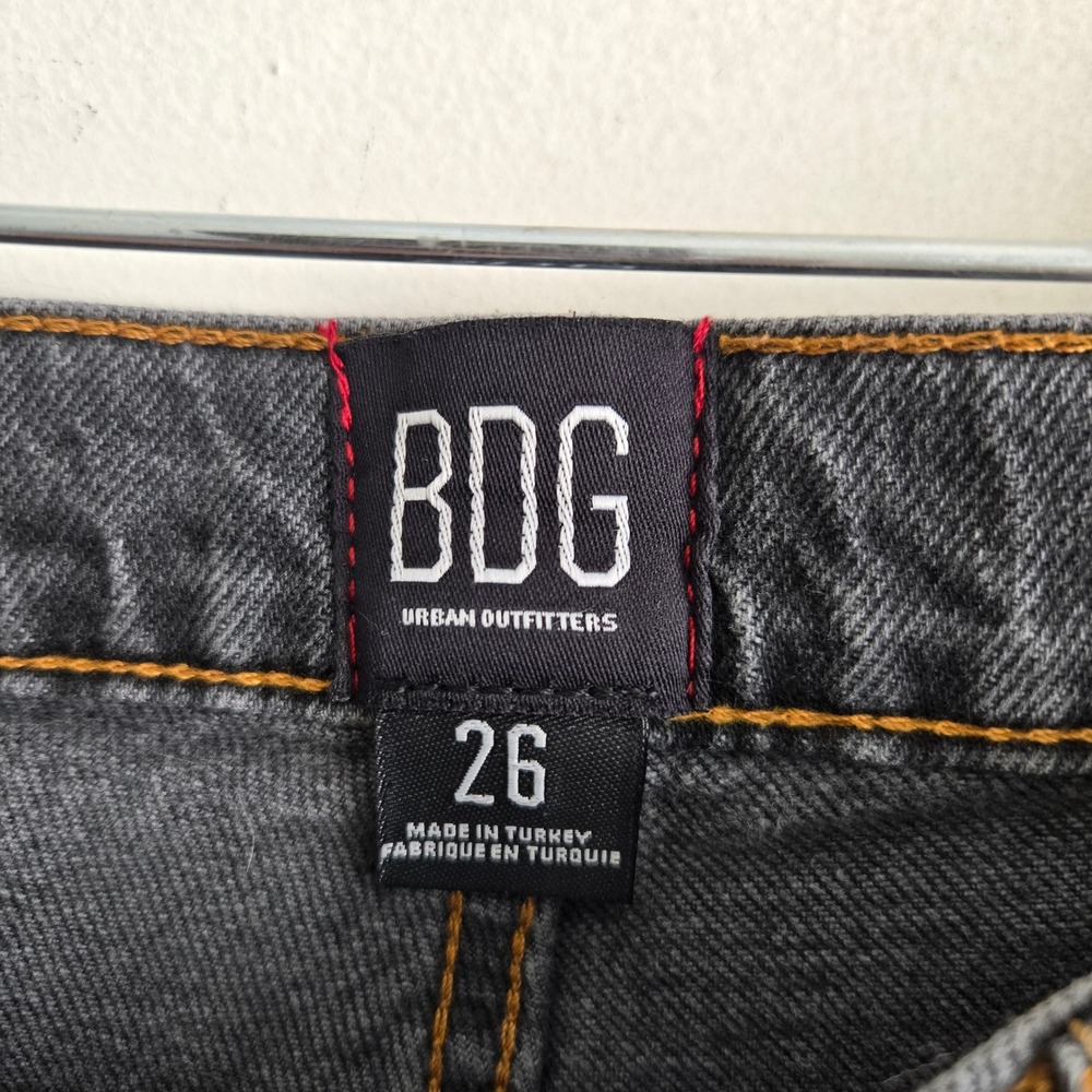 BDG 26 Flare Jeans Womens Black Excellent Raw Hem High Rise Urban Outfitters - Picture 2 of 8